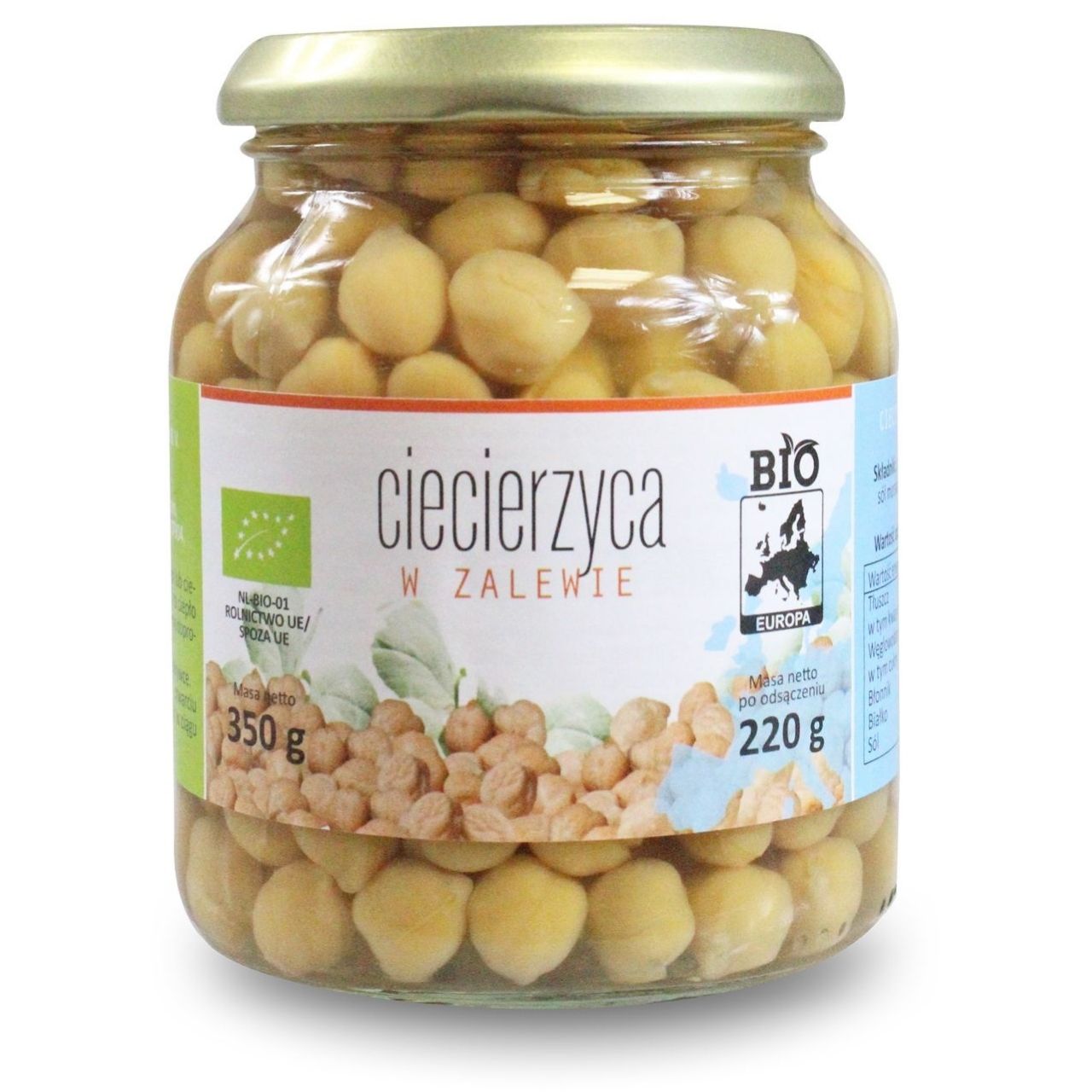 Ciecierzyca w zalewie w słoiku BIO (220 g) 350 g - Bio Planet
