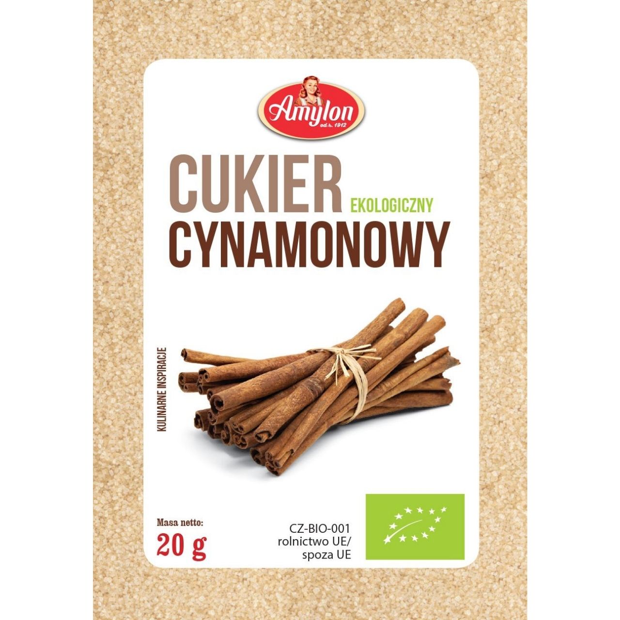 Cukier cynamonowy BIO 20 g - Amylon