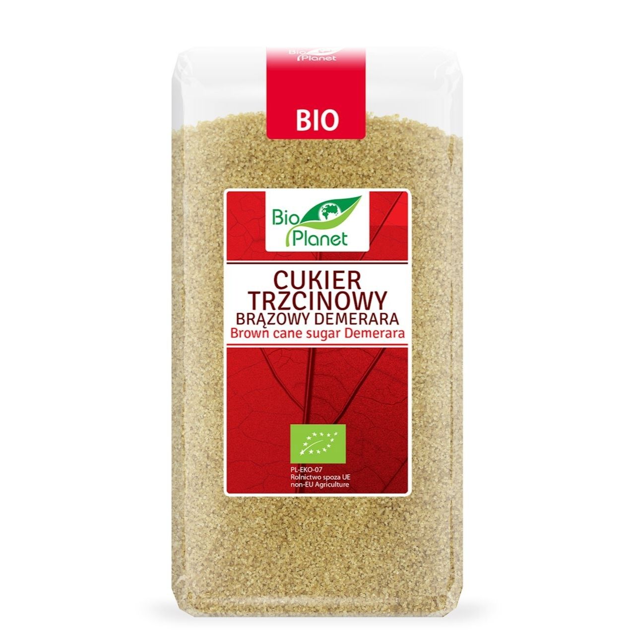 Cukier trzcinowy brązowy Demerara BIO 500 g - Bio Planet