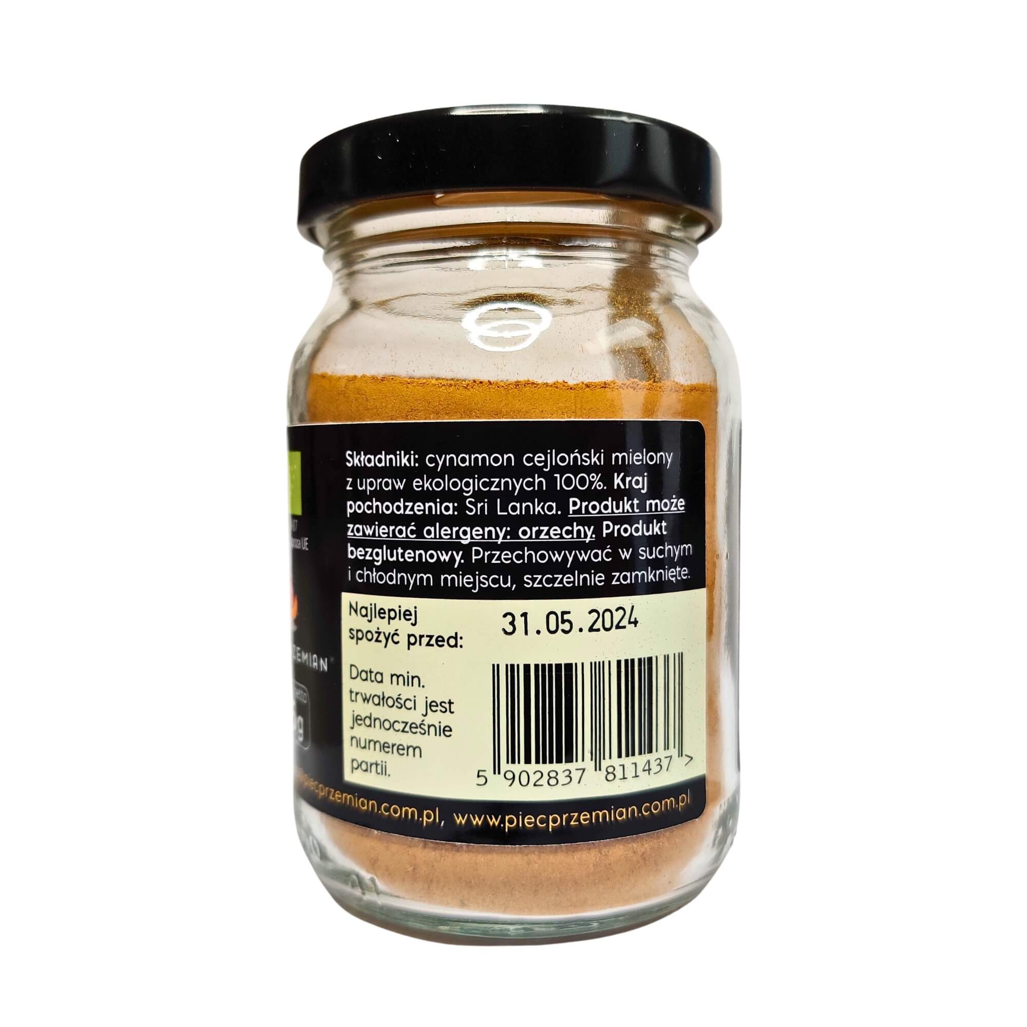 Cynamon cejloński mielony bezglutenowy BIO 75 g - Pięć Przemian