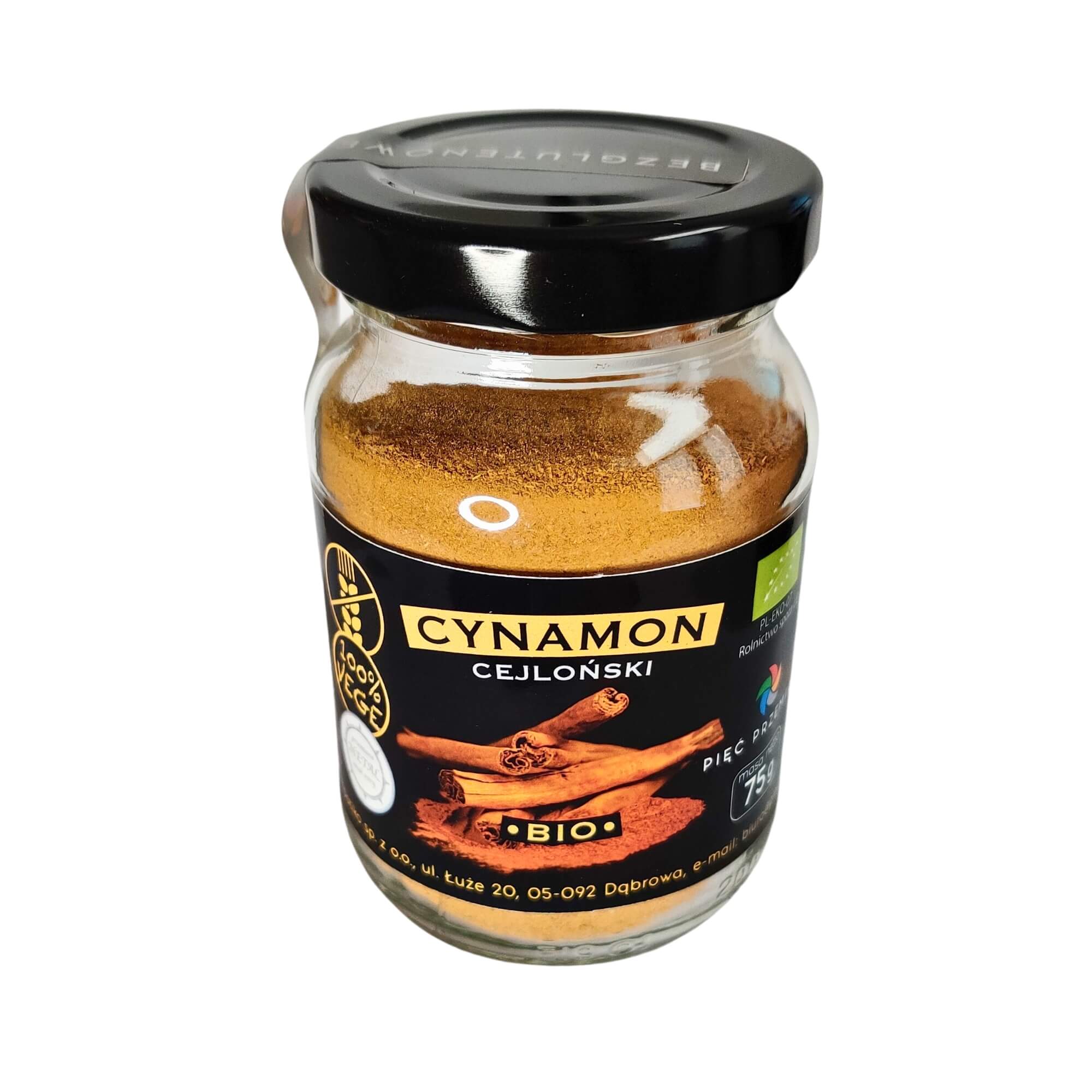 Cynamon cejloński mielony bezglutenowy BIO 75 g - Pięć Przemian