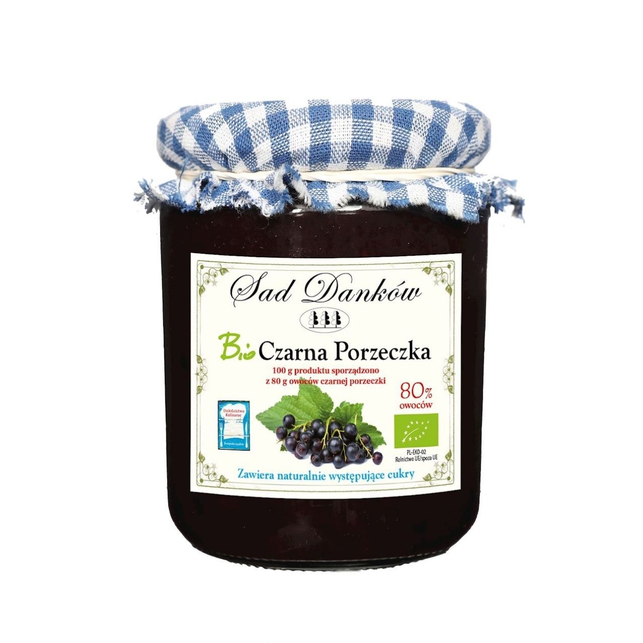 Czarna porzeczka 80% BIO 260 g - Sad Danków