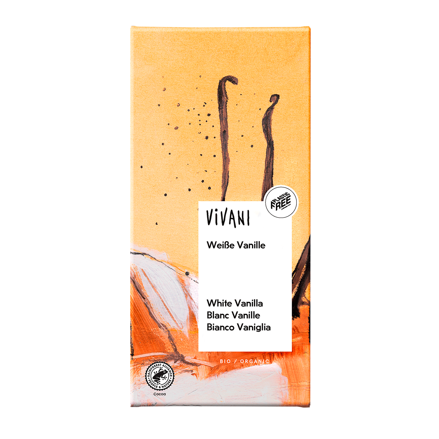 Czekolada biała z wanilią BIO 80 g - Vivani