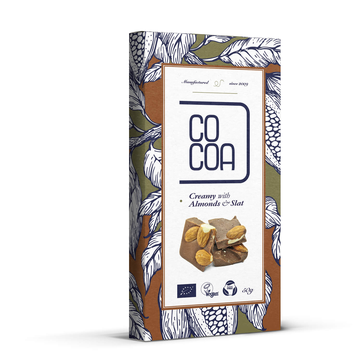 Czekolada Creamy z migdałami i solą BIO 50 g - Cocoa
