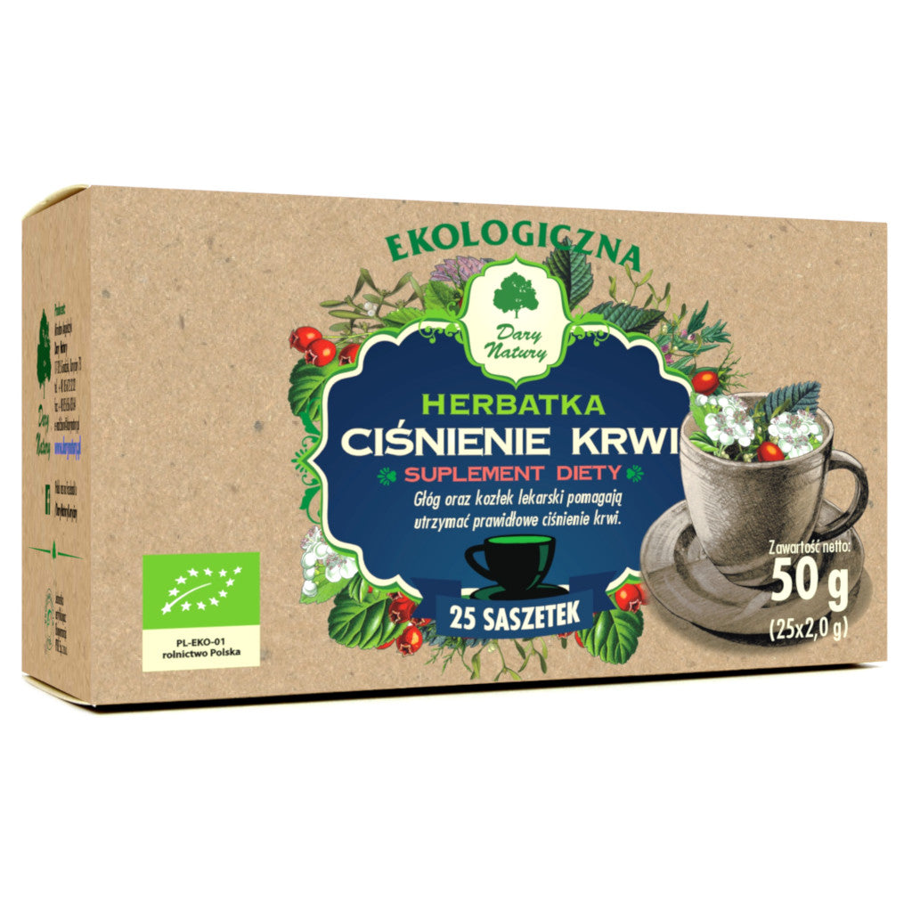 Herbata Ciśnienie krwi BIO (25 × 2 g) 50 g - Dary Natury