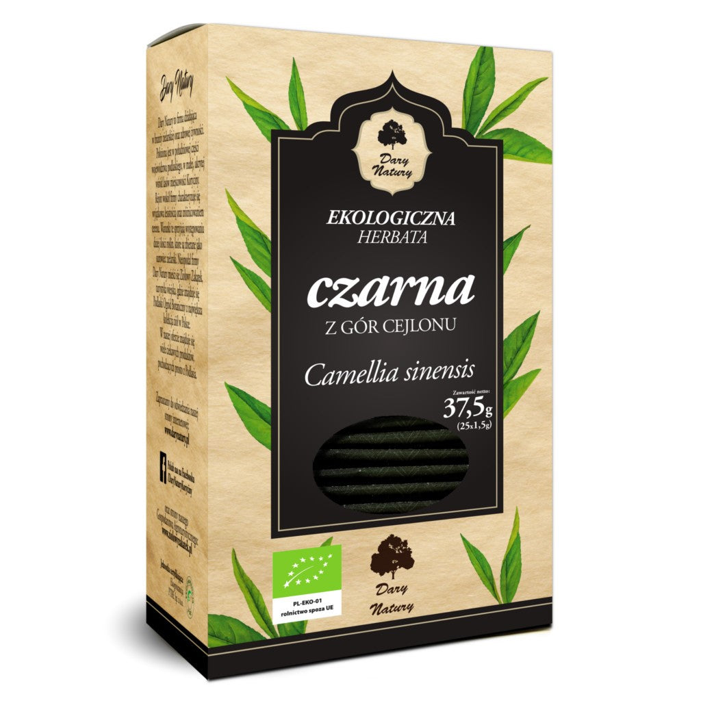 Herbata czarna BIO (25 x 1,5 g) 37,5 g - Dary Natury