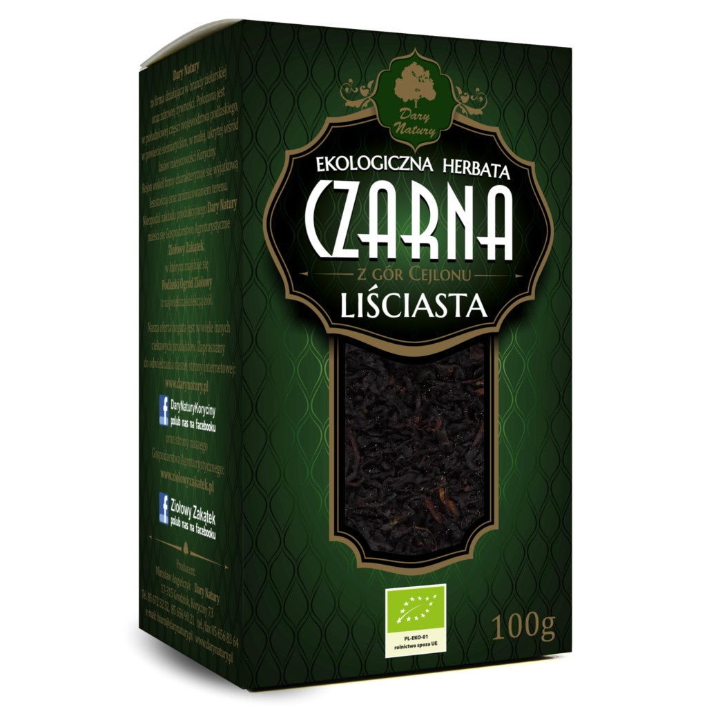 Herbata czarna liściasta BIO 100 g - Dary Natury