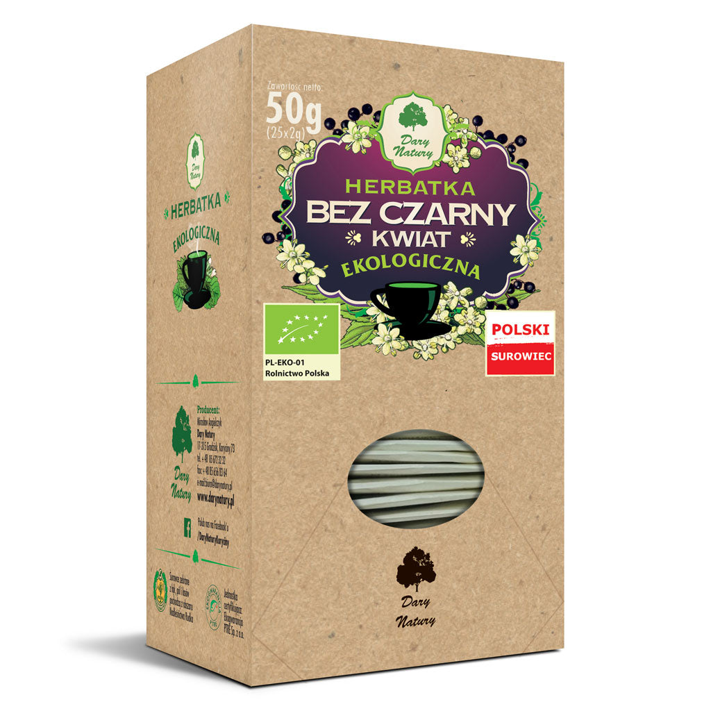 Herbata Czarny Bez kwiat BIO (25 x 2 g) 50 g - Dary Natury