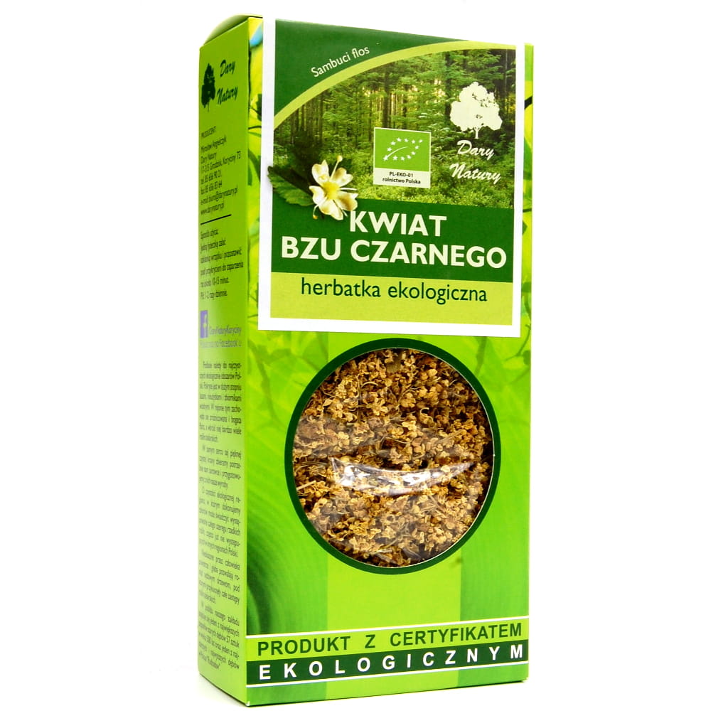 Herbata Czarny Bez kwiat BIO 50 g - Dary Natury