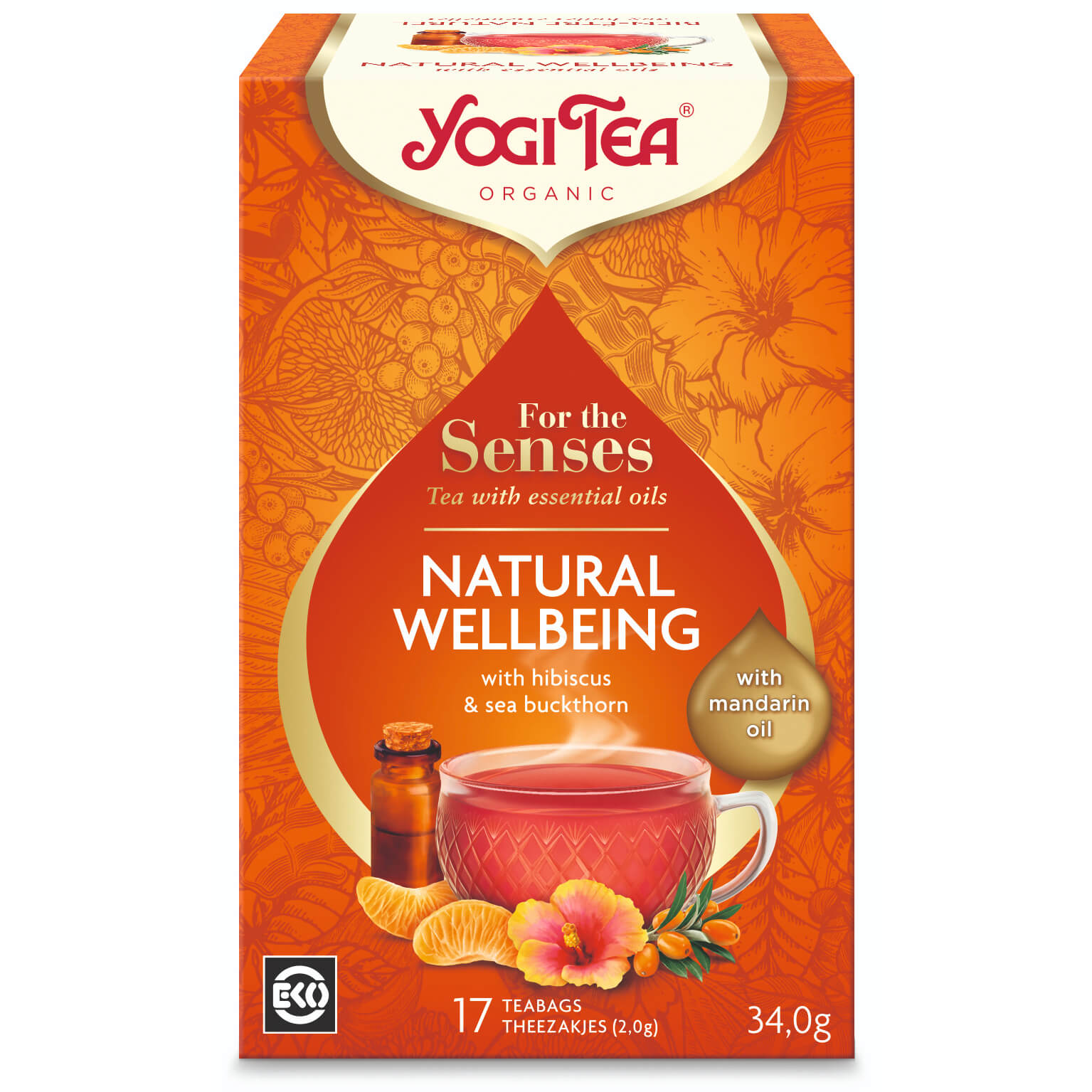Herbata dla zmysłów Na Dobre Samopoczucie BIO (17 × 2 g) 34 g - Yogi Tea
