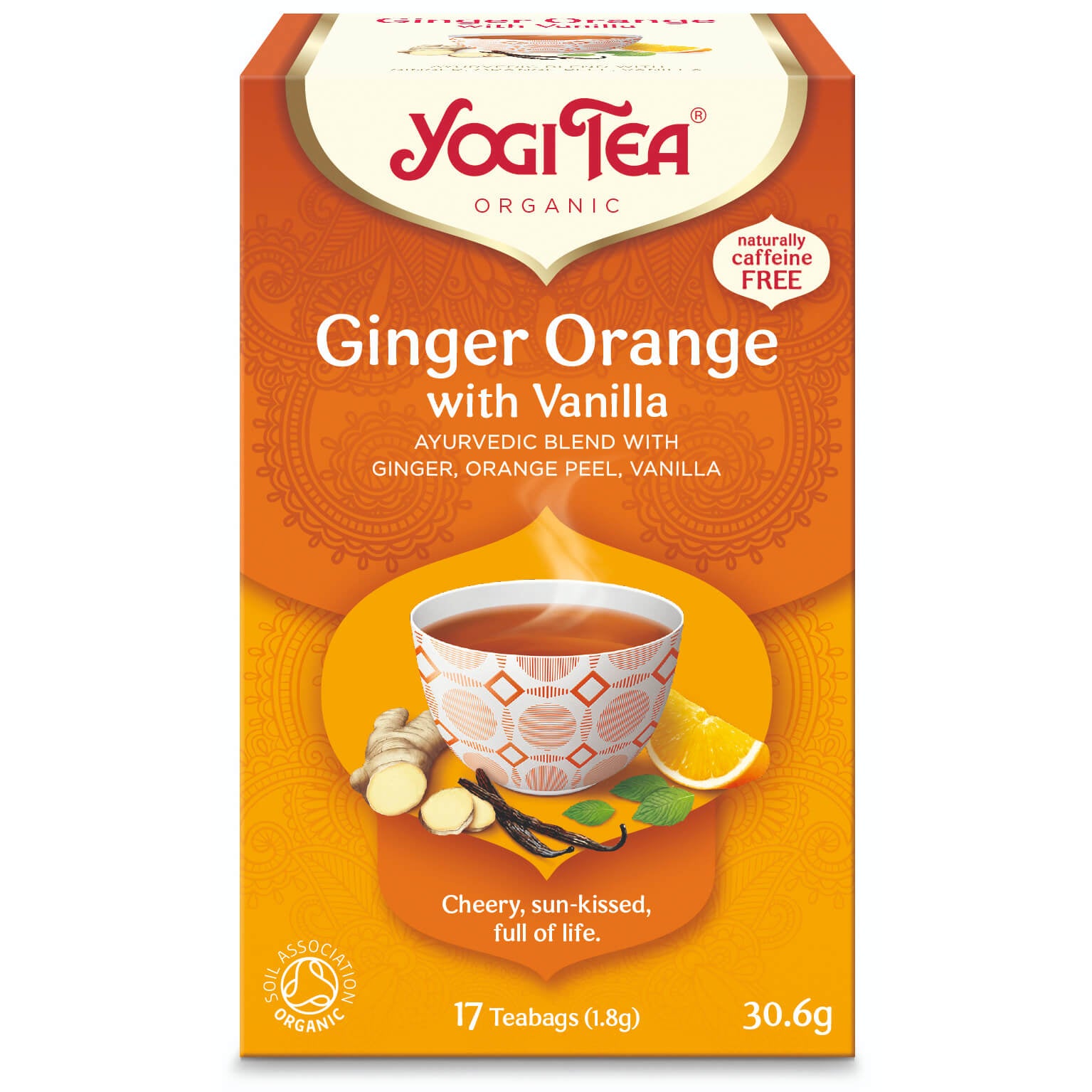 Herbata Imbirowo-Pomarańczowa z Wanilią (Ginger Orange with Vanilla) BIO (17 × 1,8 g) 30,6 g - Yogi Tea