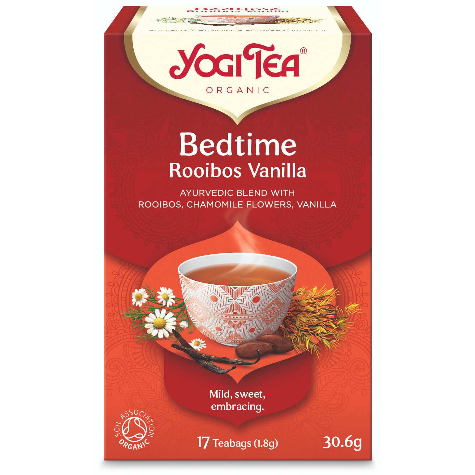 Herbata Na Sen Rooibos z Wanilią (Bedtime Rooibos Vanilla) BIO (17 × 1,8 g) 30,6 g - Yogi Tea