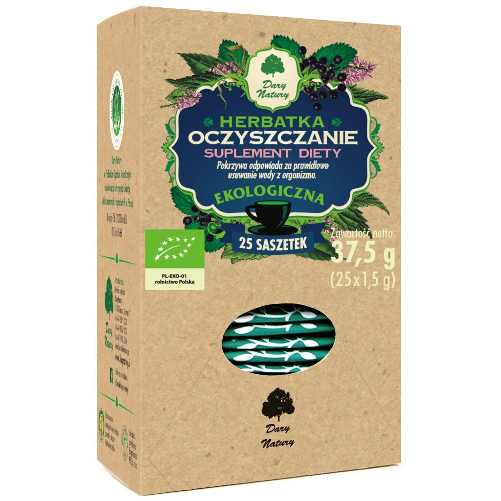Herbata Oczyszczanie BIO (25 x 1,5 g) 37,5 g - Dary Natury