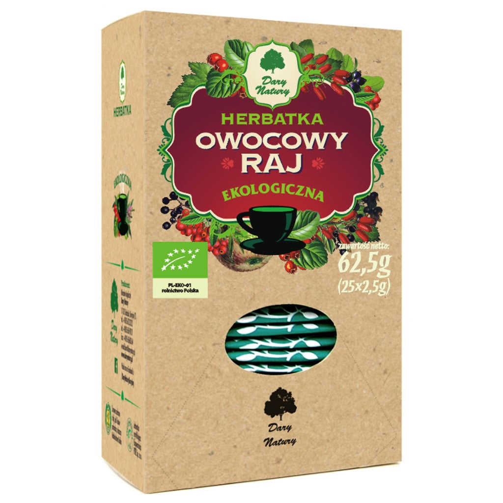 Herbata Owocowy Raj BIO (25 x 2,5 g) 62,5 g - Dary Natury