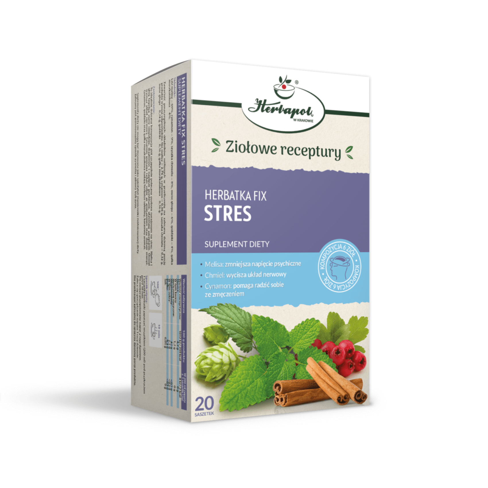 Herbata Stres fix (20 × 2 g) 40 g - Herbapol Kraków
