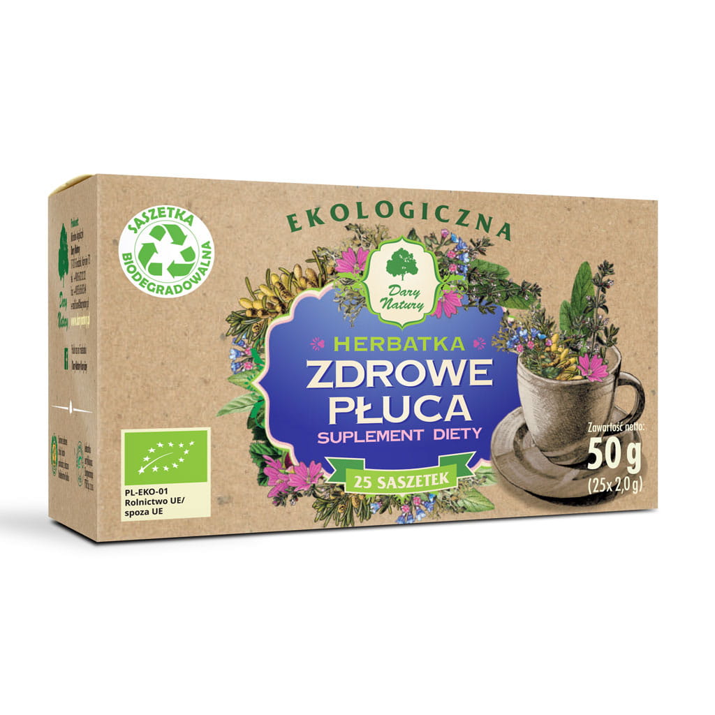 Herbata Zdrowe Płuca BIO (25 × 2 g) 50 g - Dary Natury