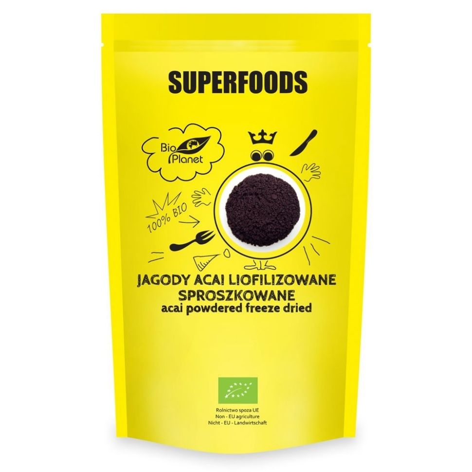 Jagody acai liofilizowane w proszku BIO 100 g - Bio Planet