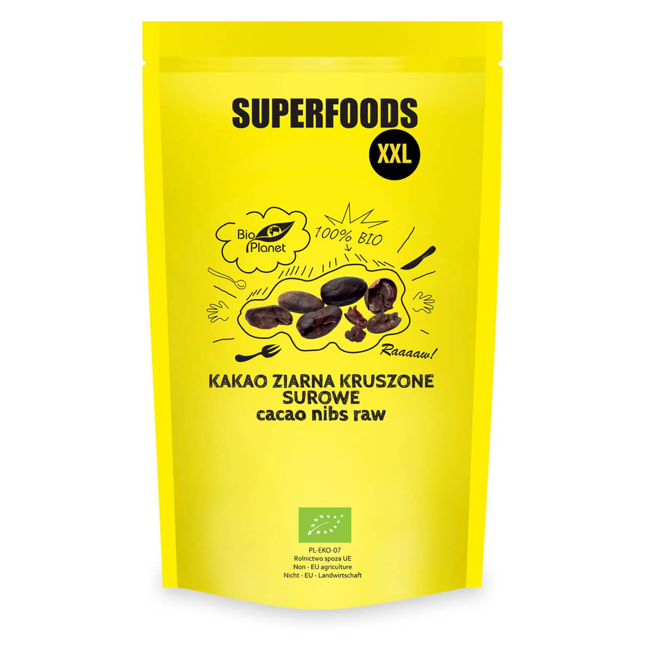Kakao ziarna kruszone surowe BIO 600 g - Bio Planet