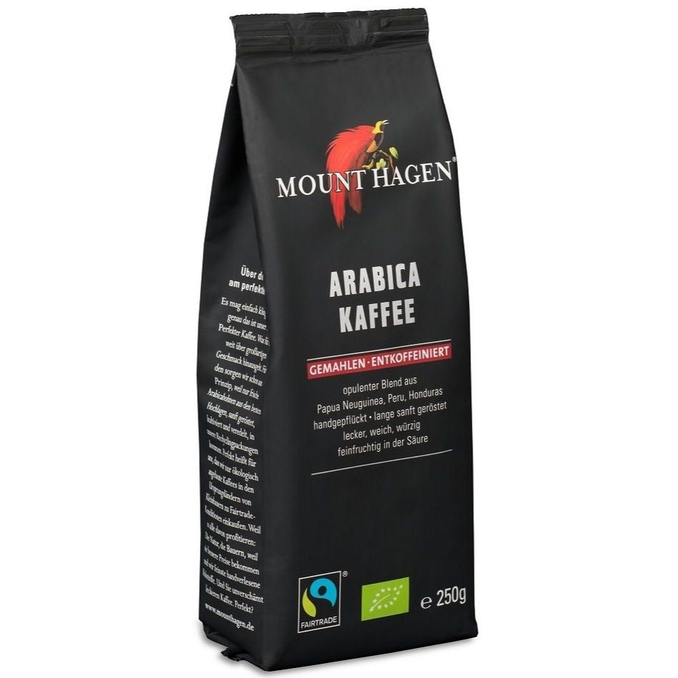 Kawa mielona Arabica bezkofeinowa Fair Trade BIO 250 g - Mount Hagen