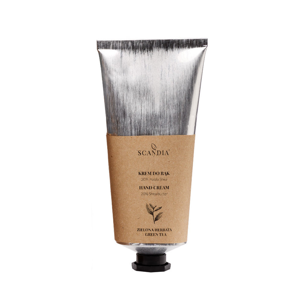 Krem do rąk z masłem Shea 20% Zielona Herbata 70 ml - Scandia Cosmetics