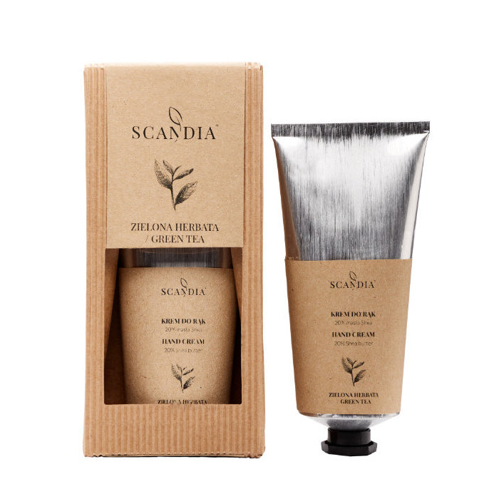 Krem do rąk z masłem Shea 20% Zielona Herbata 70 ml - Scandia Cosmetics