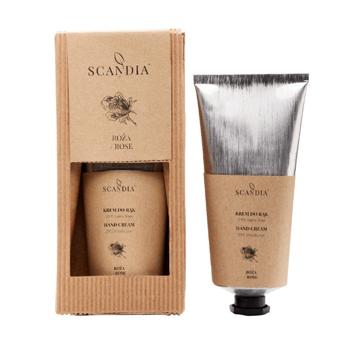 Krem do rąk z masłem Shea 25% Róża 70 ml - Scandia Cosmetics