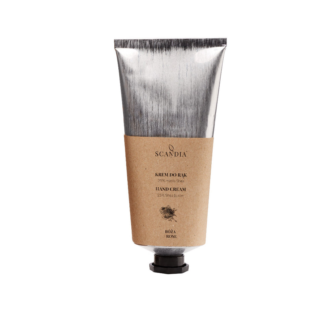 Krem do rąk z masłem Shea 25% Róża 70 ml - Scandia Cosmetics
