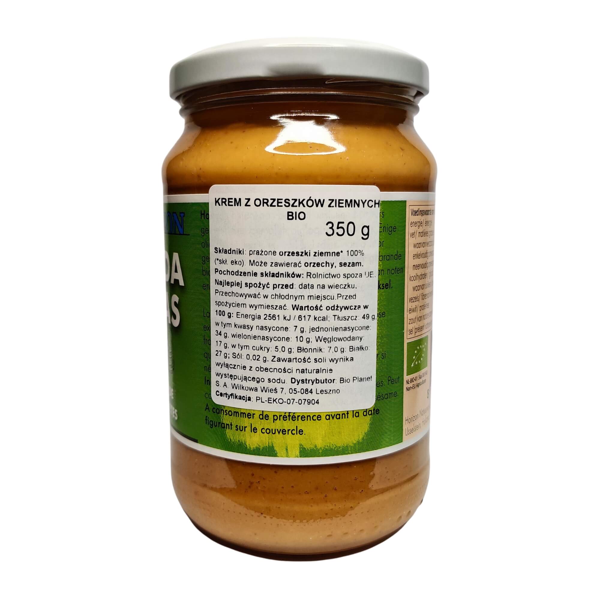 Krem z orzeszków ziemnych BIO 350 g - Horizon