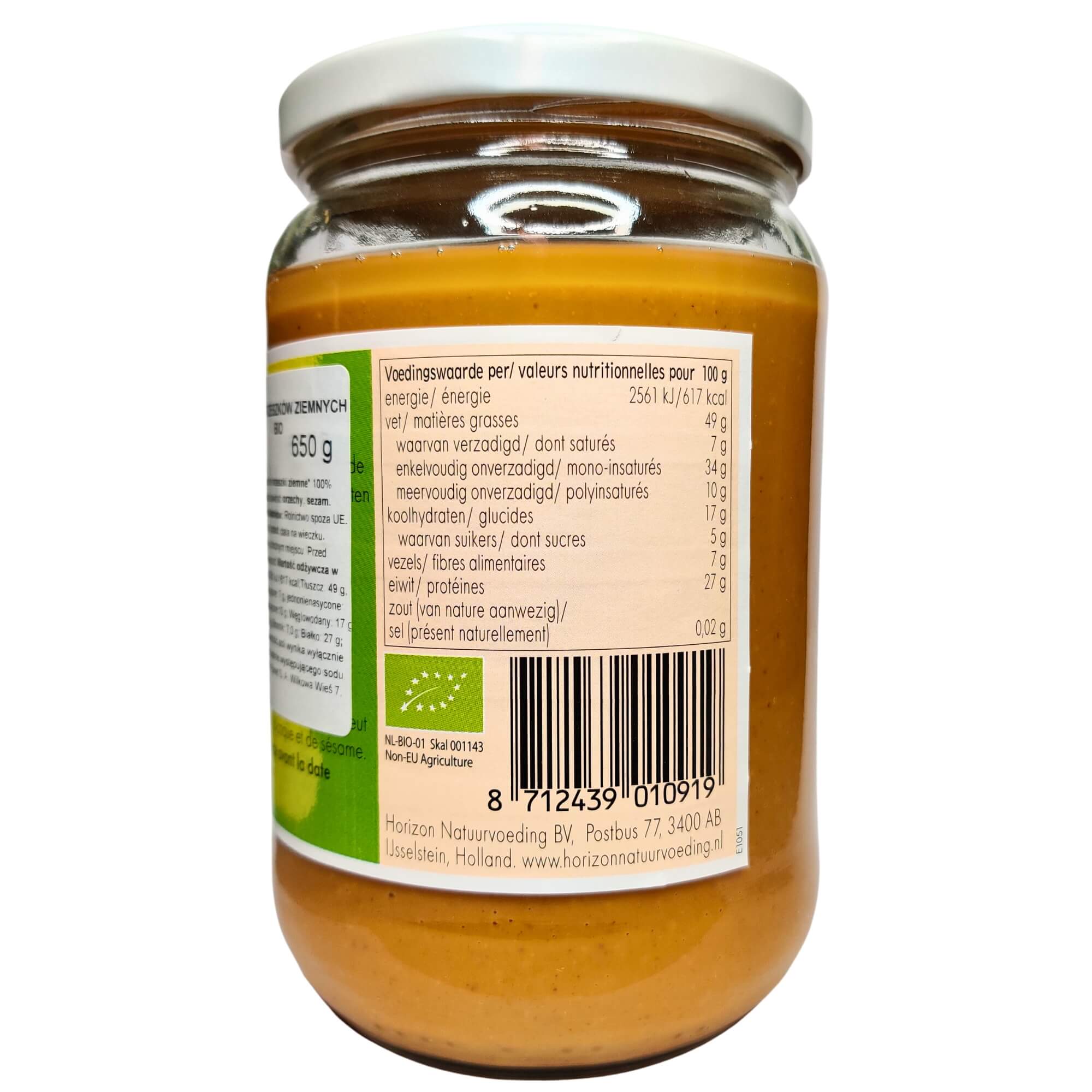 Krem z orzeszków ziemnych BIO 650 g - Horizon