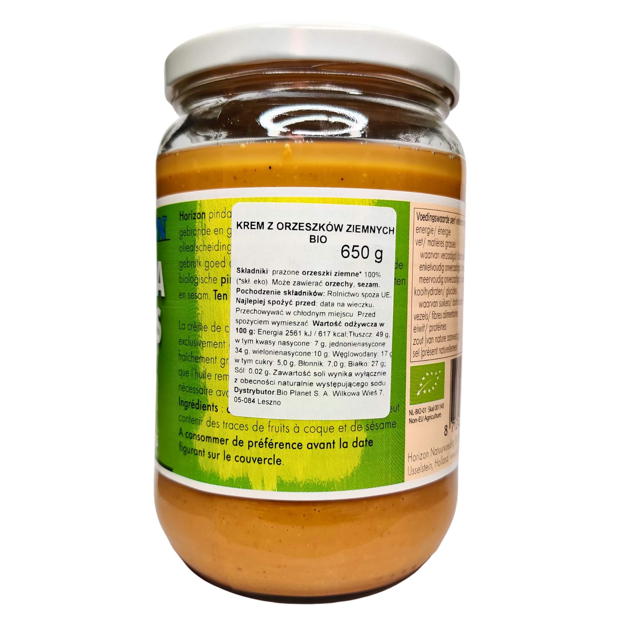 Krem z orzeszków ziemnych BIO 650 g - Horizon