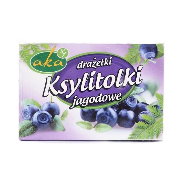 Ksylitolki drażetki jagodowe 40 g - AKA