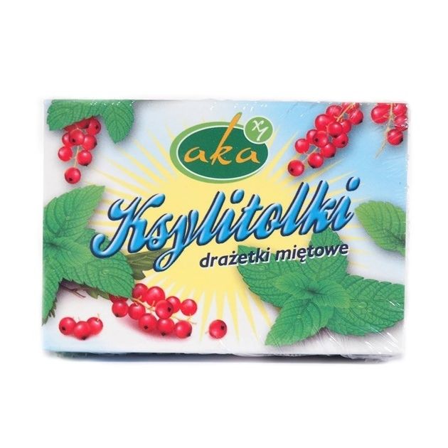 Ksylitolki drażetki miętowe 40 g - AKA