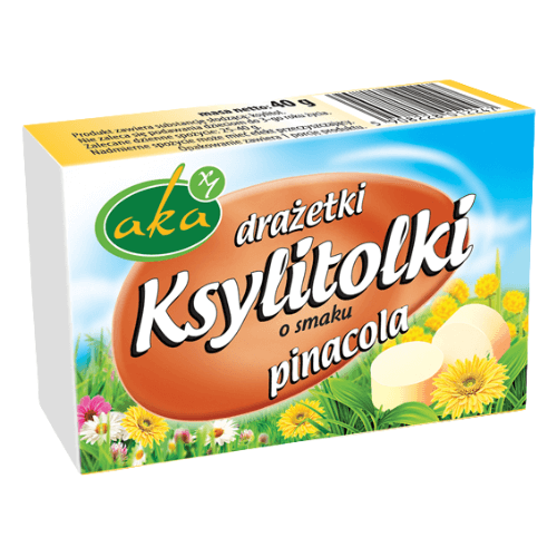 Ksylitolki drażetki pinacola (ananas i kokos) 40 g - AKA