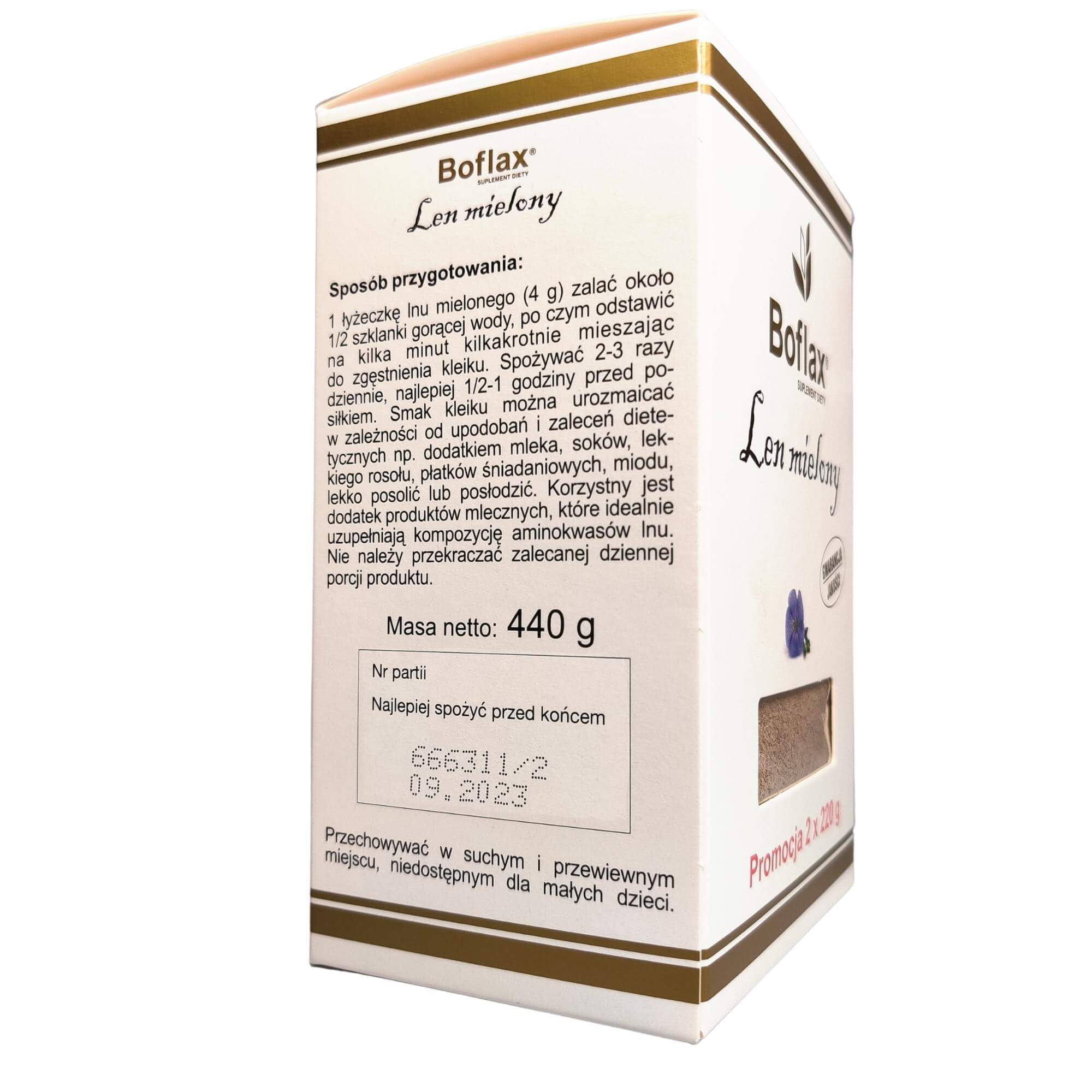 Len mielony 2 x 220 g - Boflax