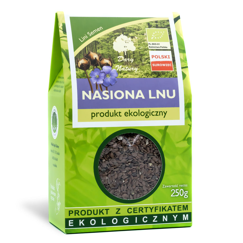Len nasiona (siemię lniane) BIO 250 g - Dary Natury
