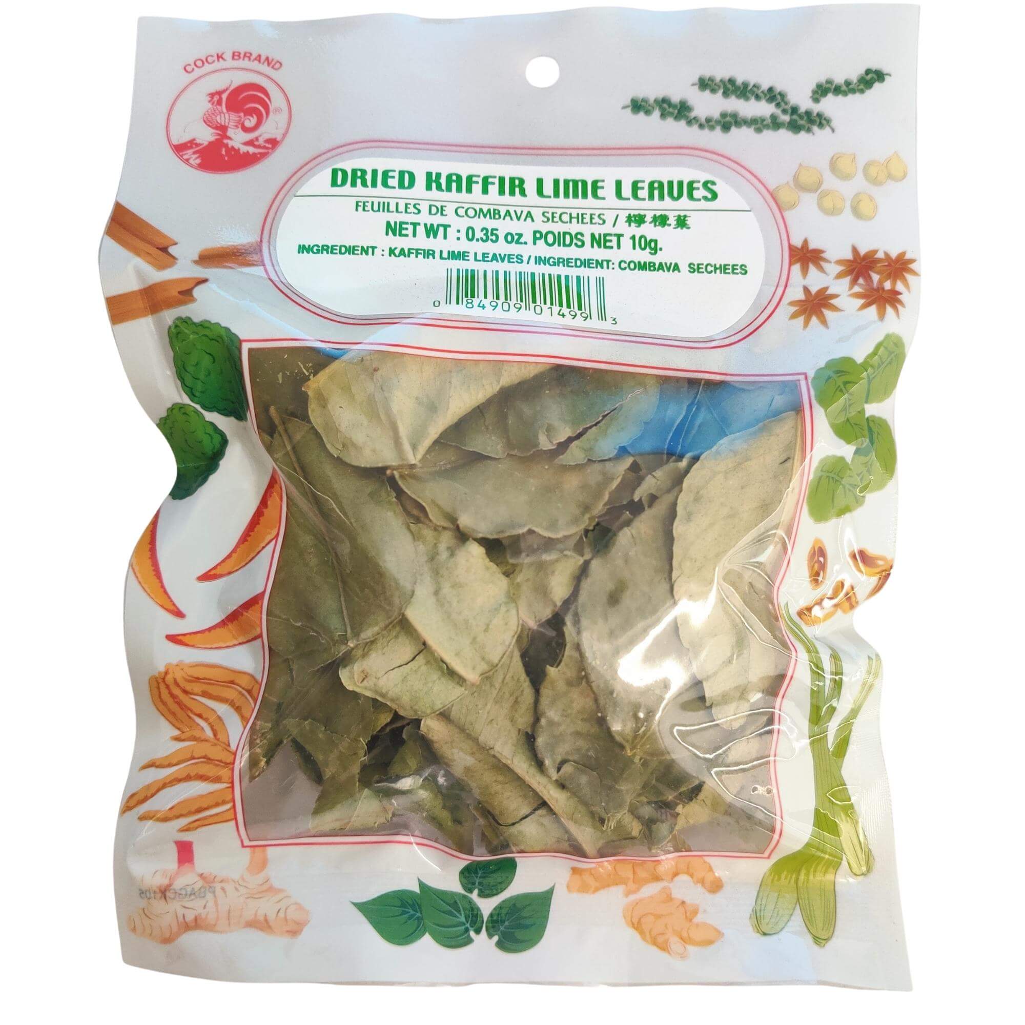 Liście limonki Kaffir suszone 10 g - Cock Brand