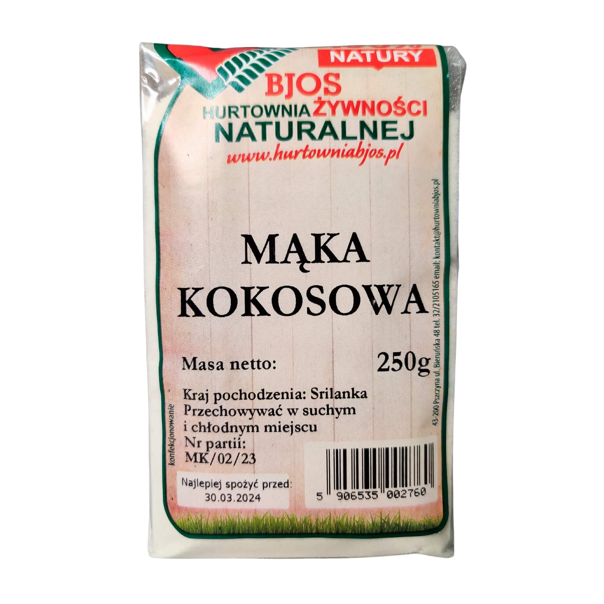 Mąka kokosowa 250 g - Bjos