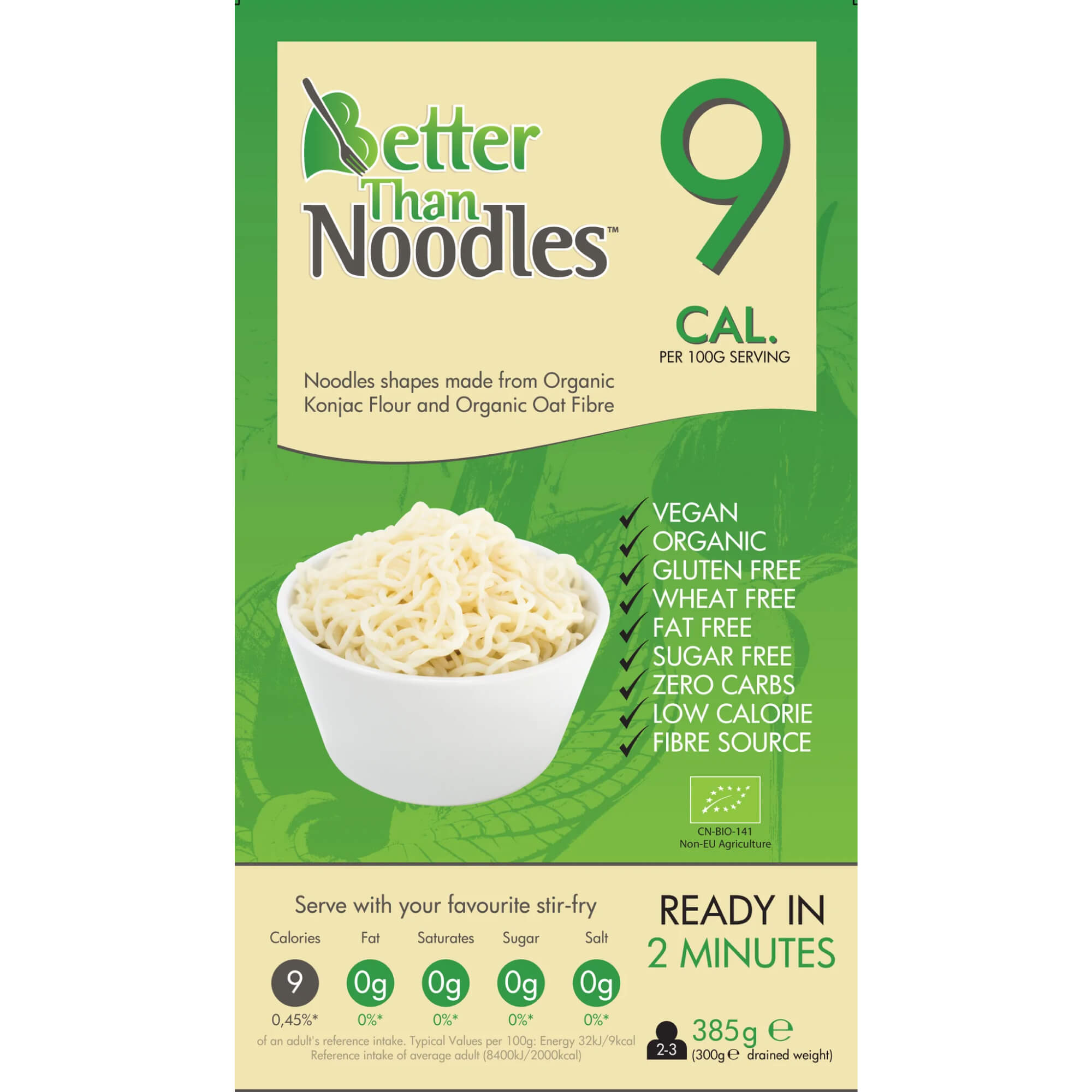 Makaron konjac noodle BIO 385 g - Better Than Foods