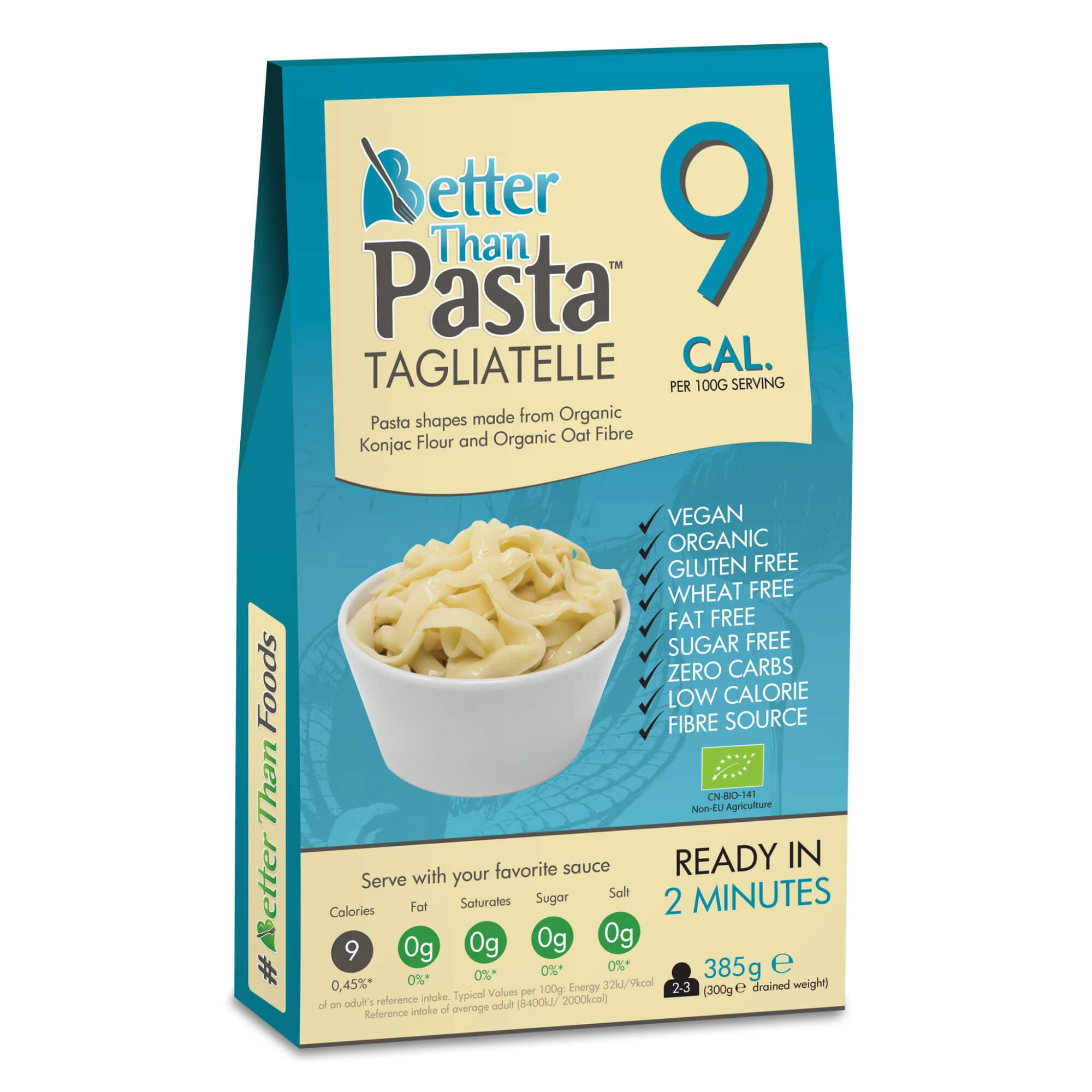 Makaron konjac noodle tagliatelle BIO 385 g - Better Than Foods