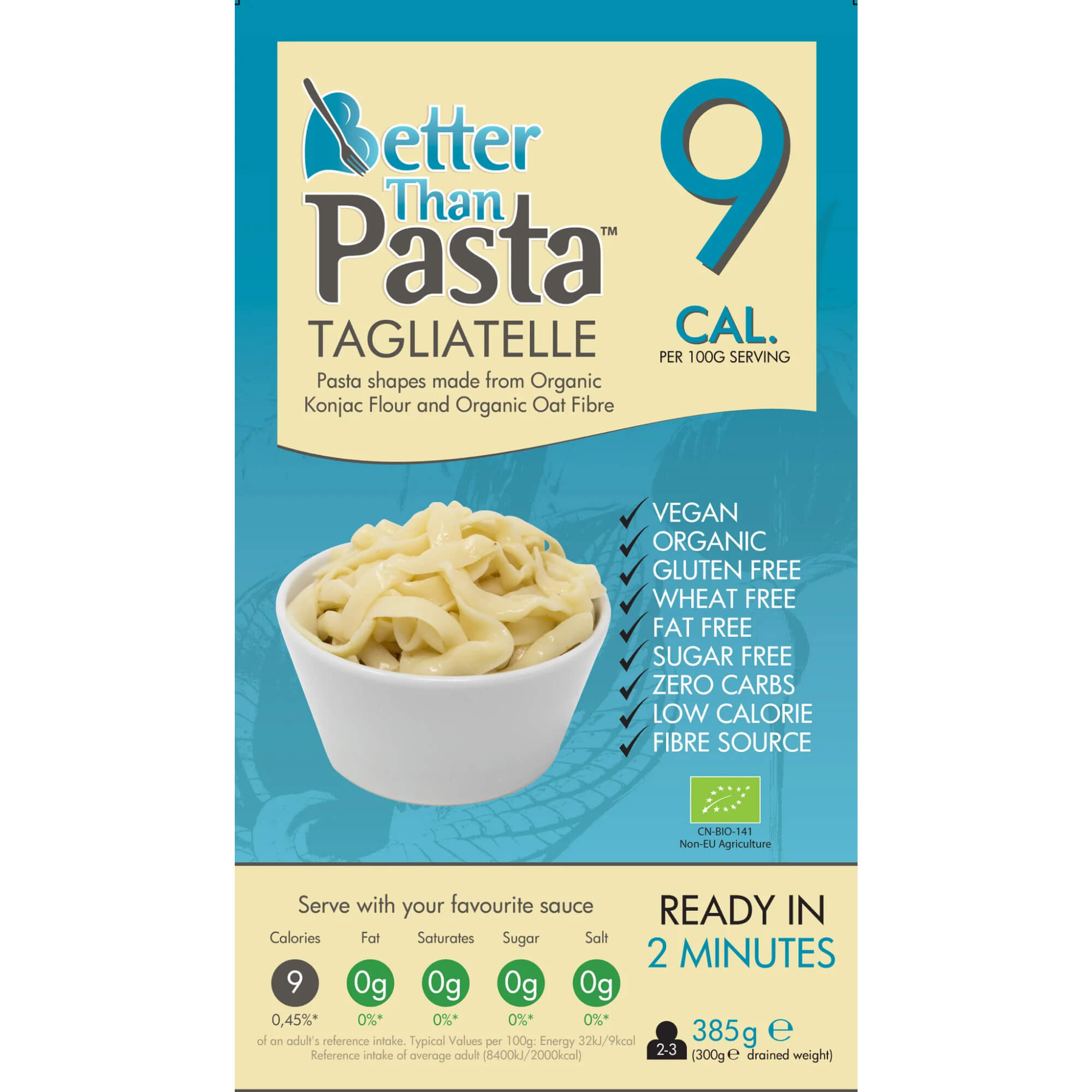 Makaron konjac noodle tagliatelle BIO 385 g - Better Than Foods