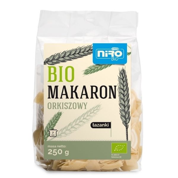 Makaron orkiszowy łazanki BIO 250 g - Niro