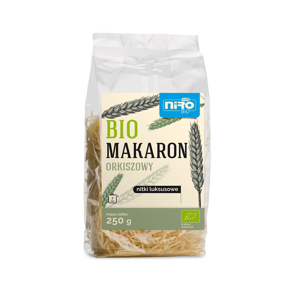 Makaron orkiszowy nitki luksusowe BIO 250 g - Niro