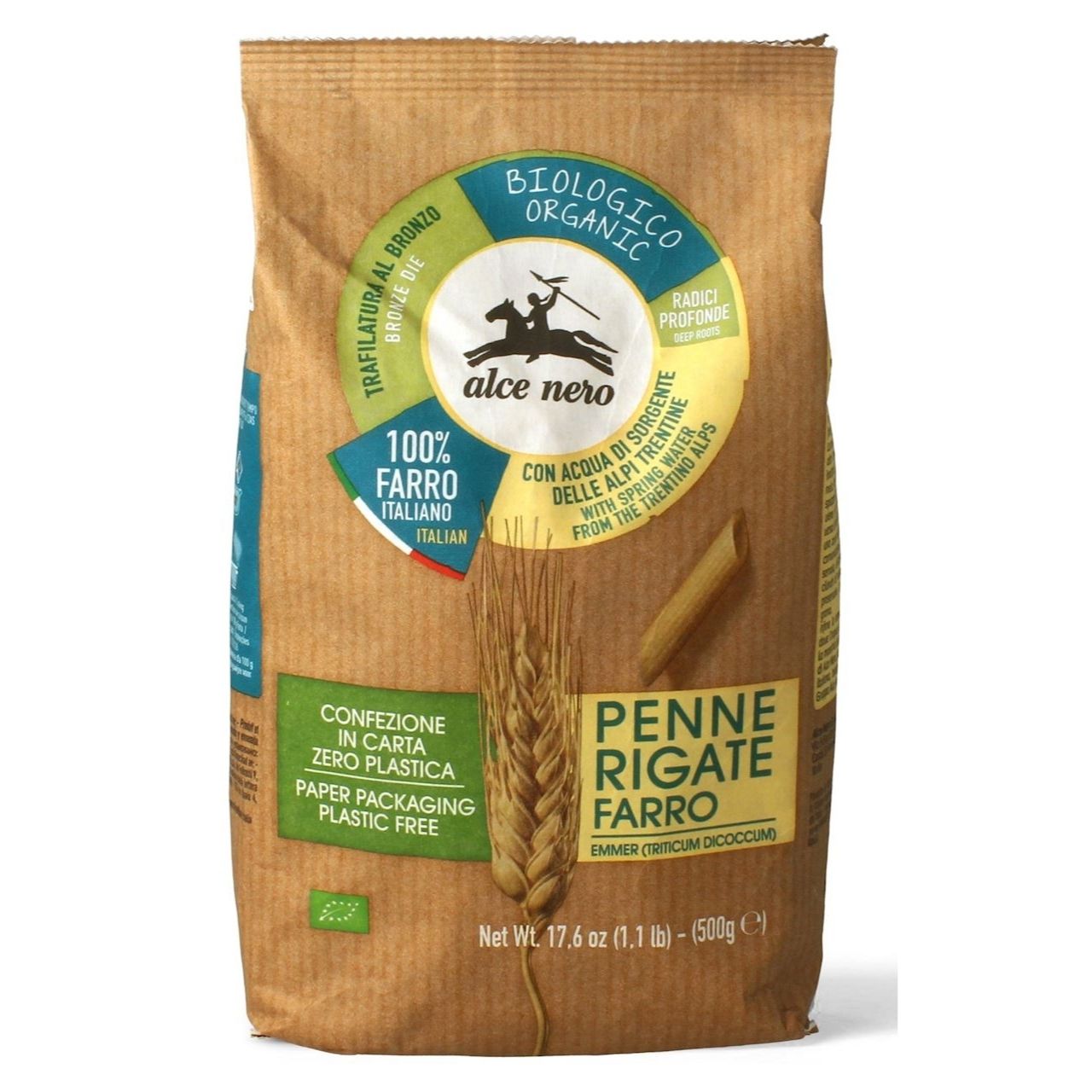 Makaron z płaskurki penne BIO 500 g - Alce Nero