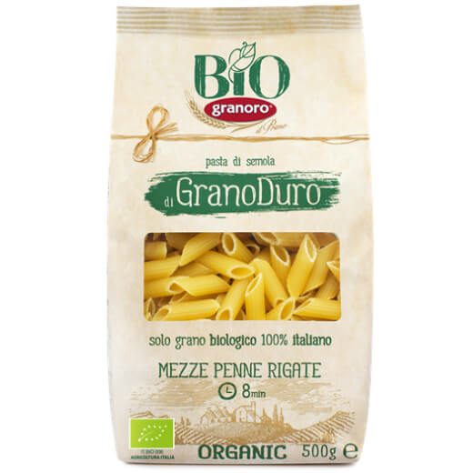 Makaron pszenny mezze penne rigate BIO 500 g - Granoro