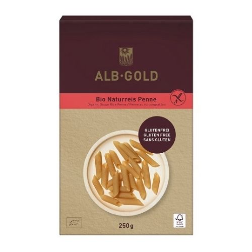 Makaron ryżowy razowy penne BIO 250 g - Alb Gold