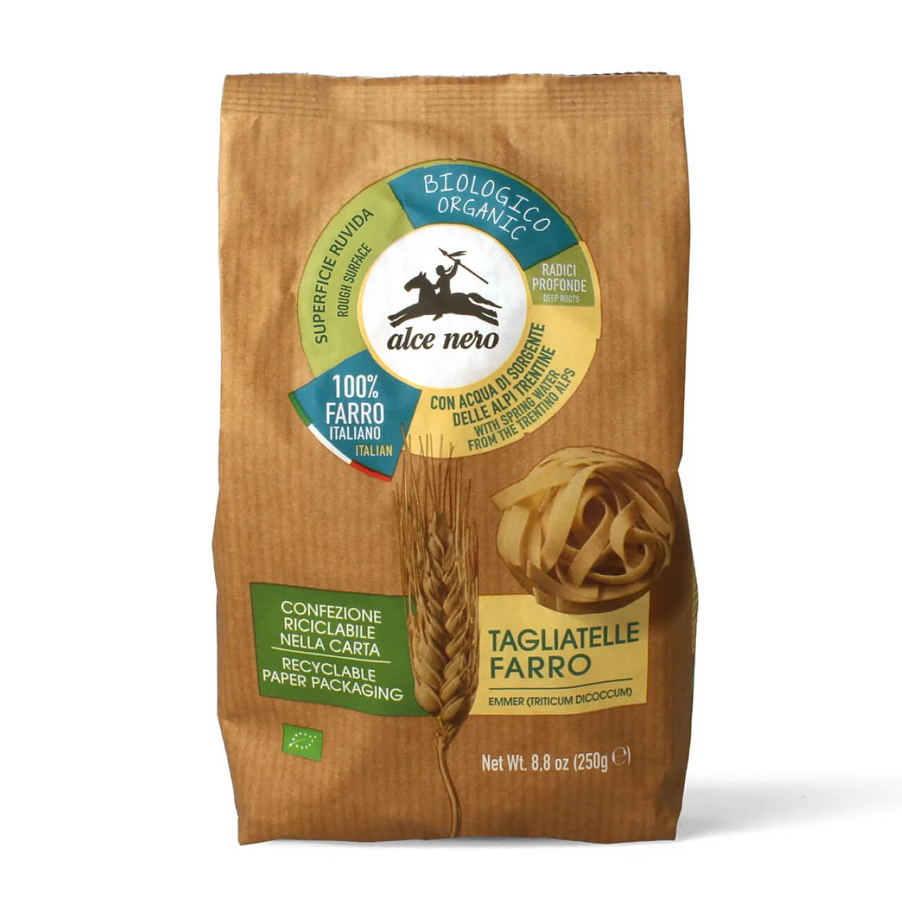 Makaron z płaskurki tagliatelle BIO 250 g - Alce Nero