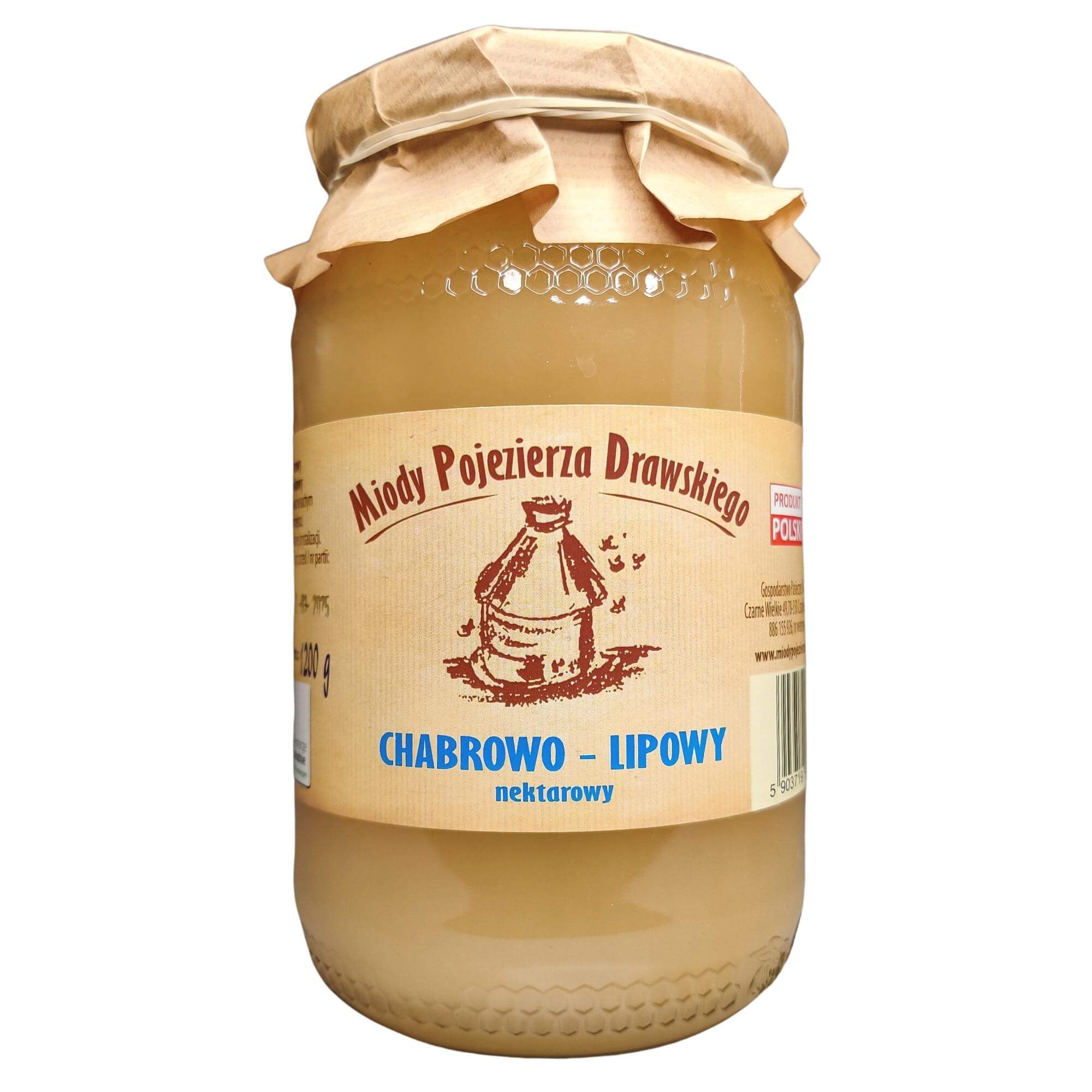 Miód chabrowo-lipowy 1,2 kg - Miody Pojezierza Drawskiego