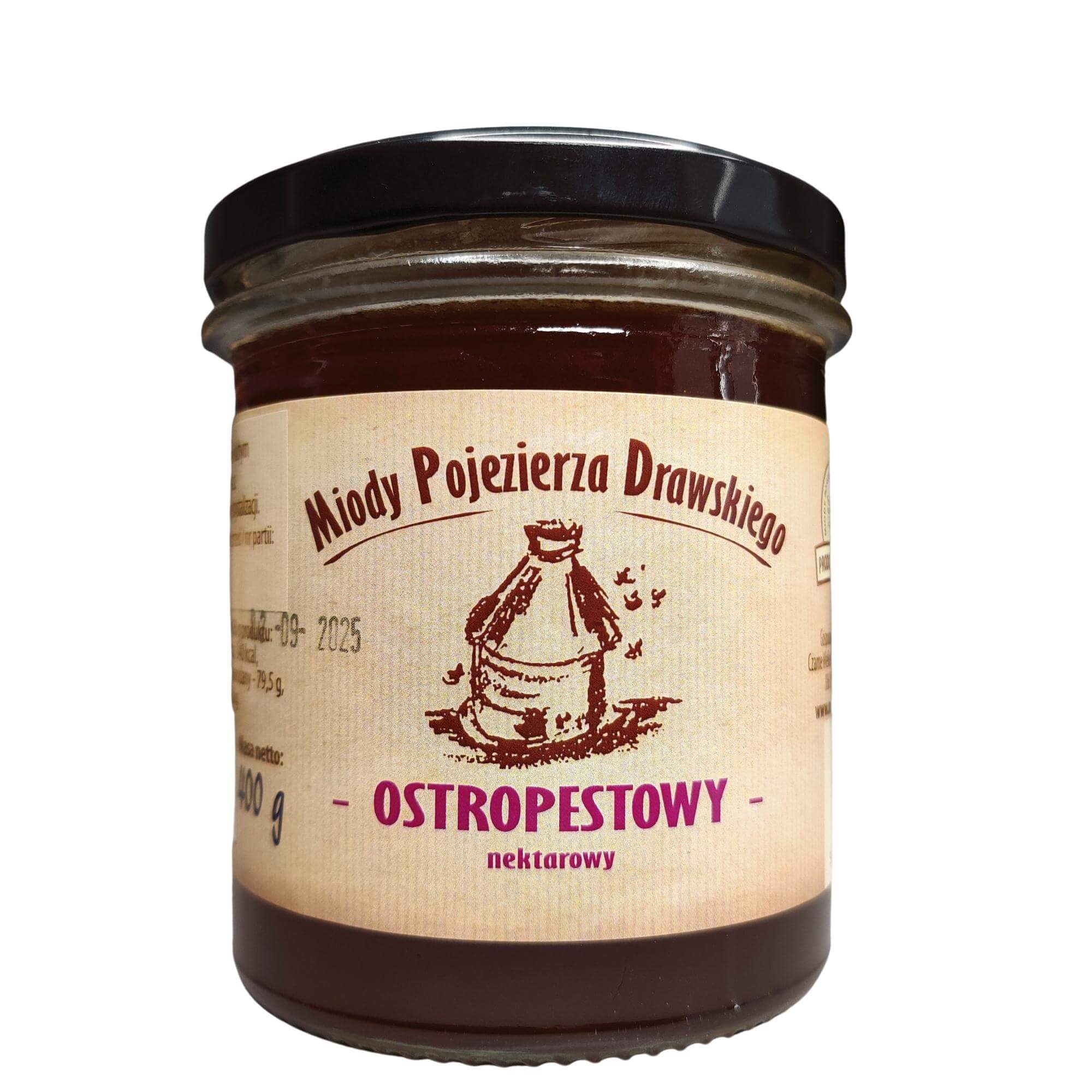 Miód z ostropestu 400 g - Miody Pojezierza Drawskiego