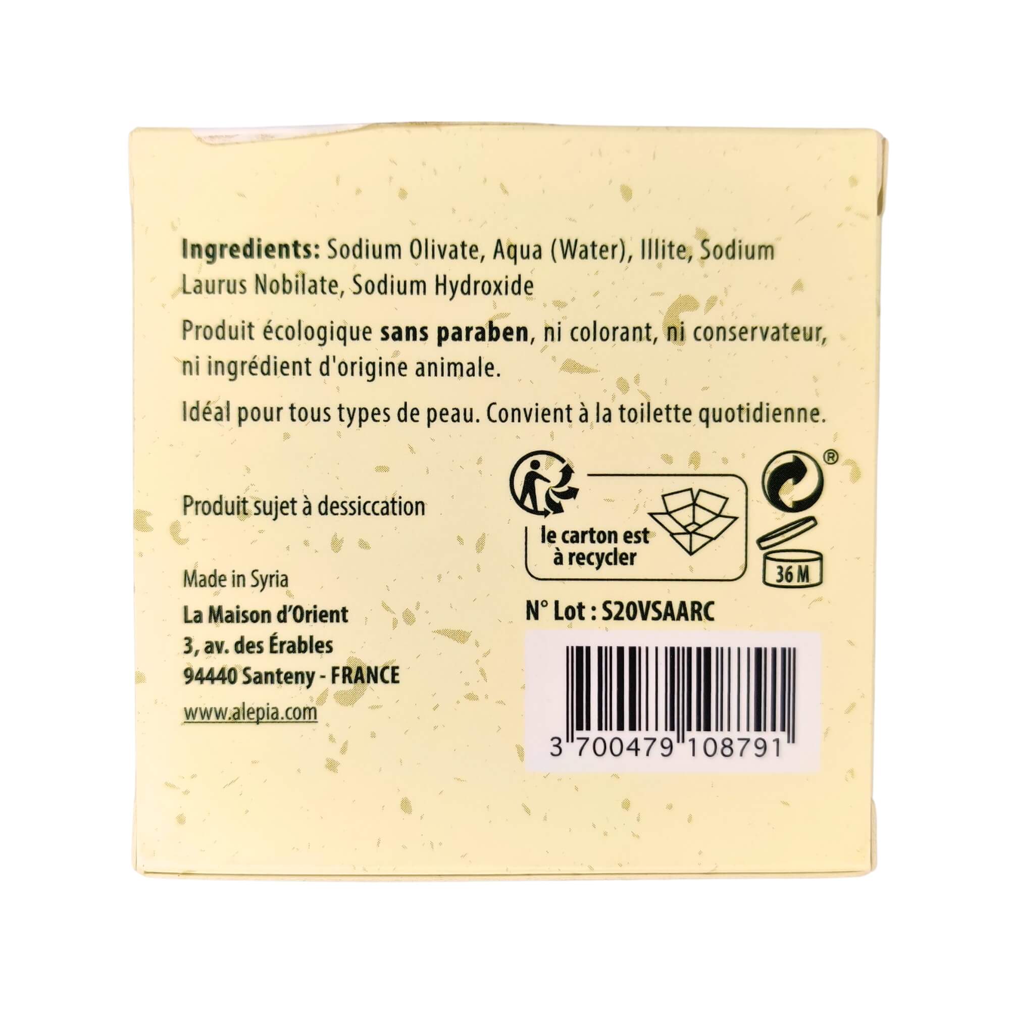 Mydło Aleppo z czerwoną glinką 125 g - Alepia