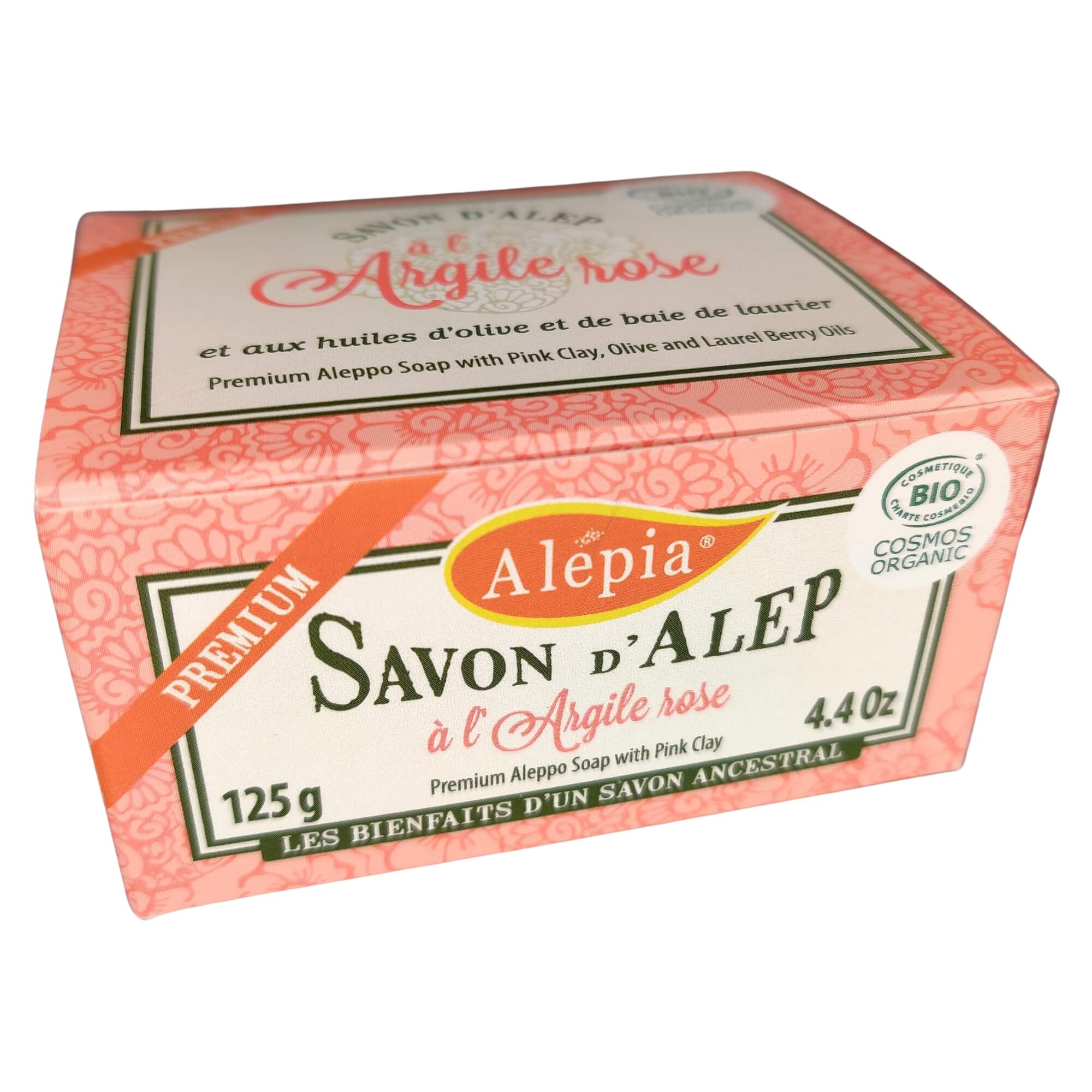 Mydło Aleppo z różową glinką BIO 125 g - Alepia